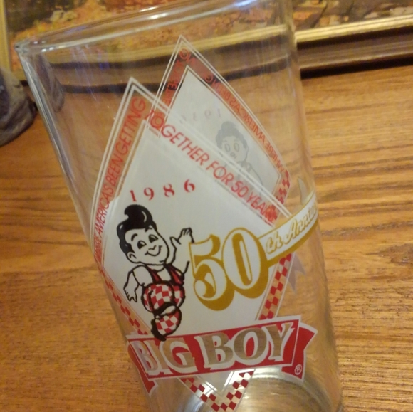 Big Boy 🍔 Vtg 1986 Glass Cup 80s 50th Anniversary - Picture 10 of 11